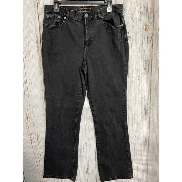 Lauren Jeans Ralph Lauren Women Size 12 Gray Denim Cotton Blend Casual High Rise - Picture 1 of 5